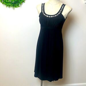Dressbarn Collection Beaded Knee Length Black Cocktail Dress LBD